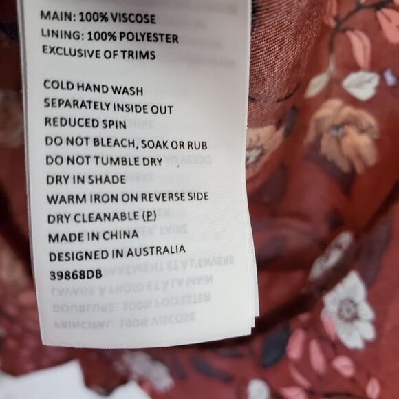 Bardot one sleeve floral faux wrap mini dress Womens Size 6 small - Picture 5 of 9